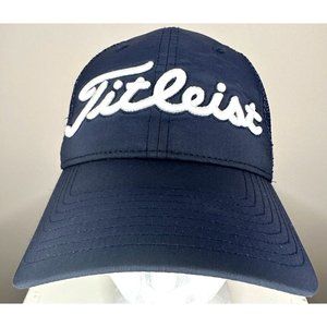 Titleist FJ Pro v1 Navy Blue Golf Hat Mesh Back Adjustable Snapback Trucker Cap